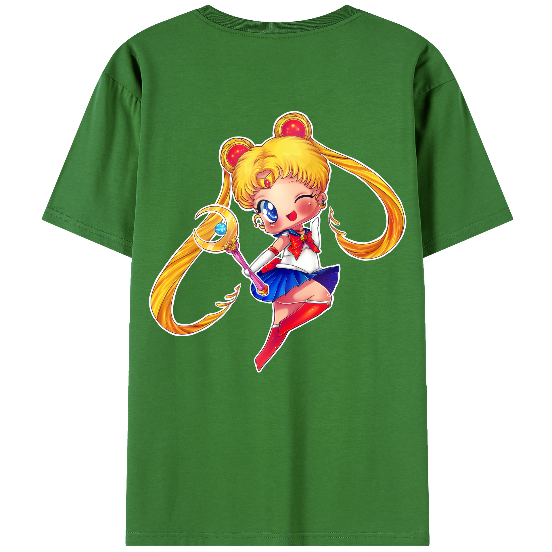 （画像用） 美少女戦士セーラームーン 月野 うさぎ つきの うさぎ Sailor Moon Tsukino Usagi レディース半袖Tシャツ(バックプリント)